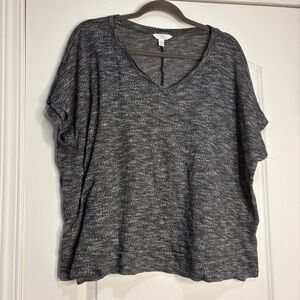 Time and Tru Gray Heathered Short Sleeve Shirt Size XL